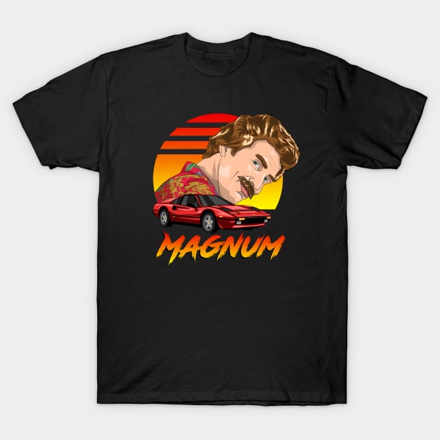 Outrun Magnum T-Shirt by MostlyMagnum